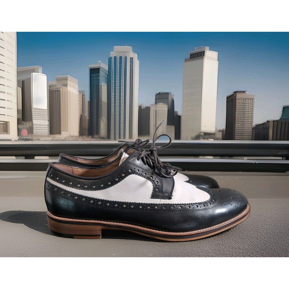 JOHNSTON & MURPHY "CONARD" LEATHER WINGTIP CLASSIC OXFORD MENS SIZE 10M